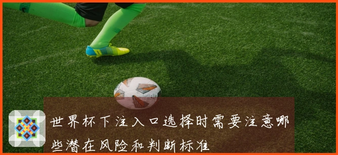 世界杯下注入口选择时需要注意哪些潜在风险和判断标准
